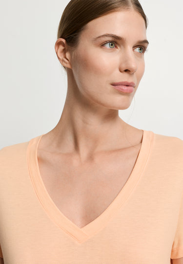 Sleep And Lounge Short Sleeve Shirt | Peach Nougat 79050-2274